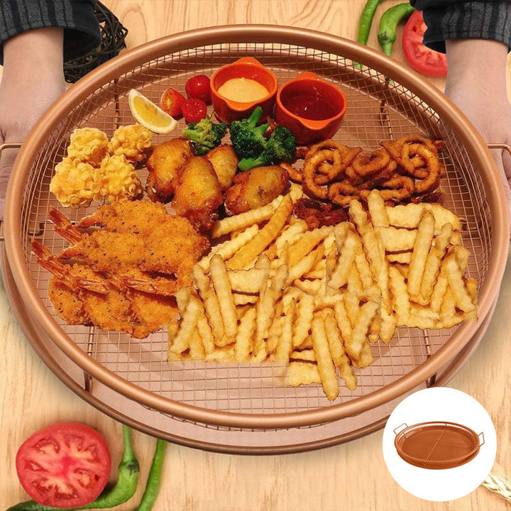 Durable nonstick air fryer basket for crispy results, perfect for kitchen use