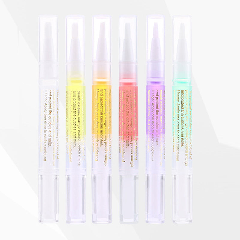 Nourishing Nail Growth & Strengthening Cuticle Oil next to nail tools, essential nail care kit.