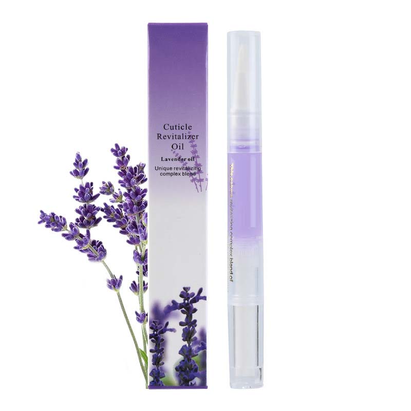 Application of Nourishing Nail Growth Cuticle Oil on a bare nail, focusing on strengthening.