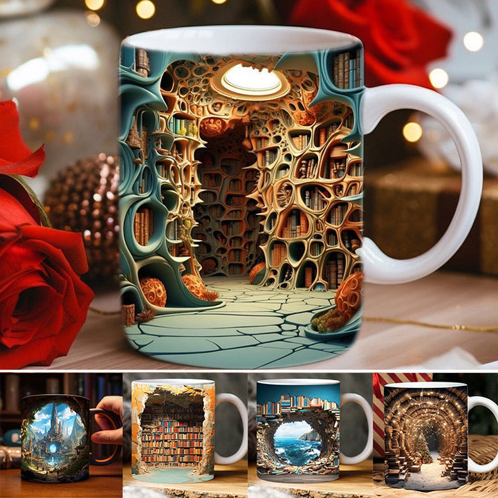 Creative 3D ceramic coffee mug, perfect novelty drinkware for a unique gift