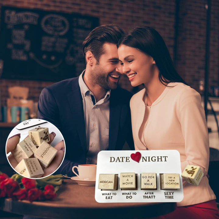 Novelty Date Idea Decision Dice Set, fun game for couples on a date night