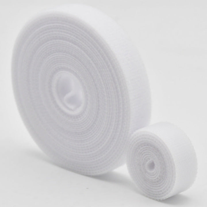 Pack of black nylon reusable cable tie rolls, efficient cord organization solutions