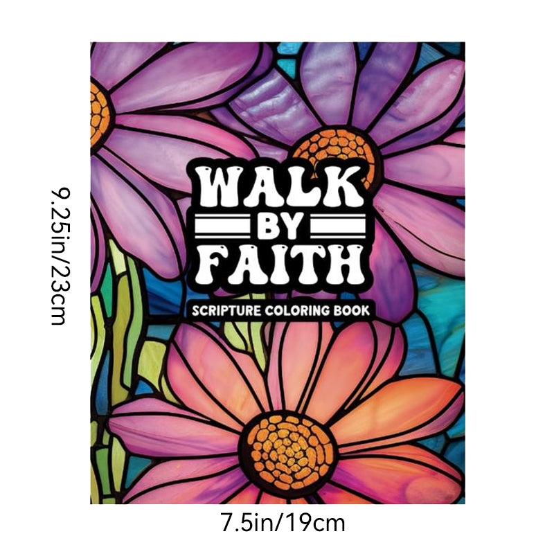 Gifting concept: Christian adult coloring book tied with a ribbon, a meaningful art therapy present.