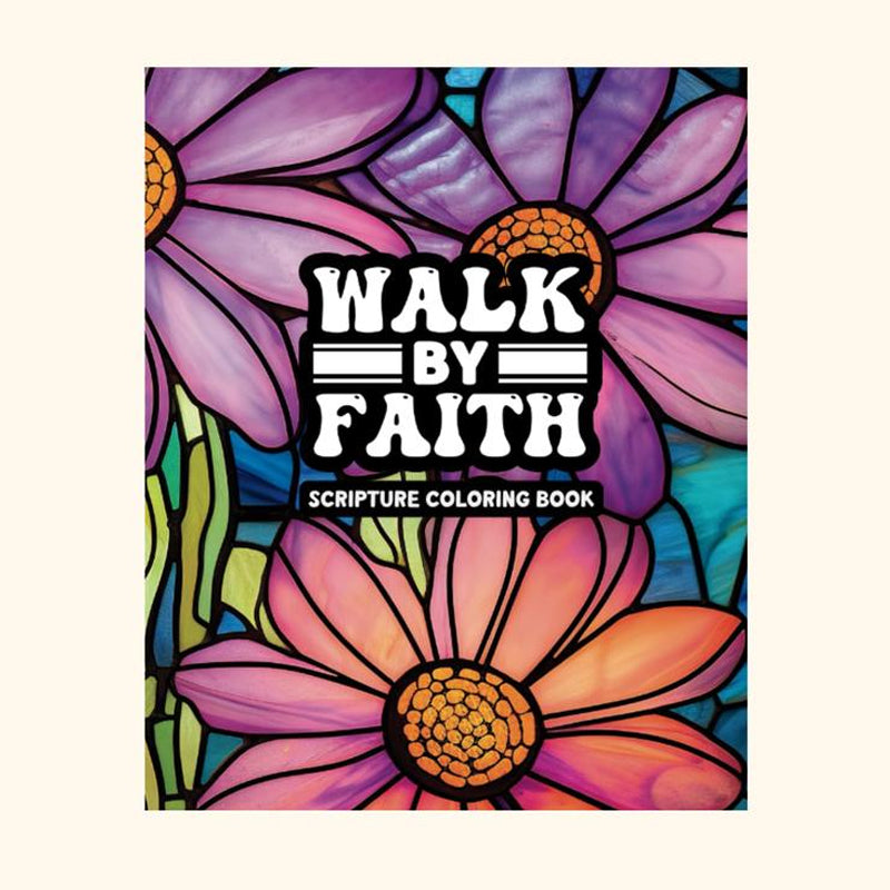 Closeup of an adult coloring book page showcasing a detailed cross design with a Bible verse, ideal for spiritual reflection.
