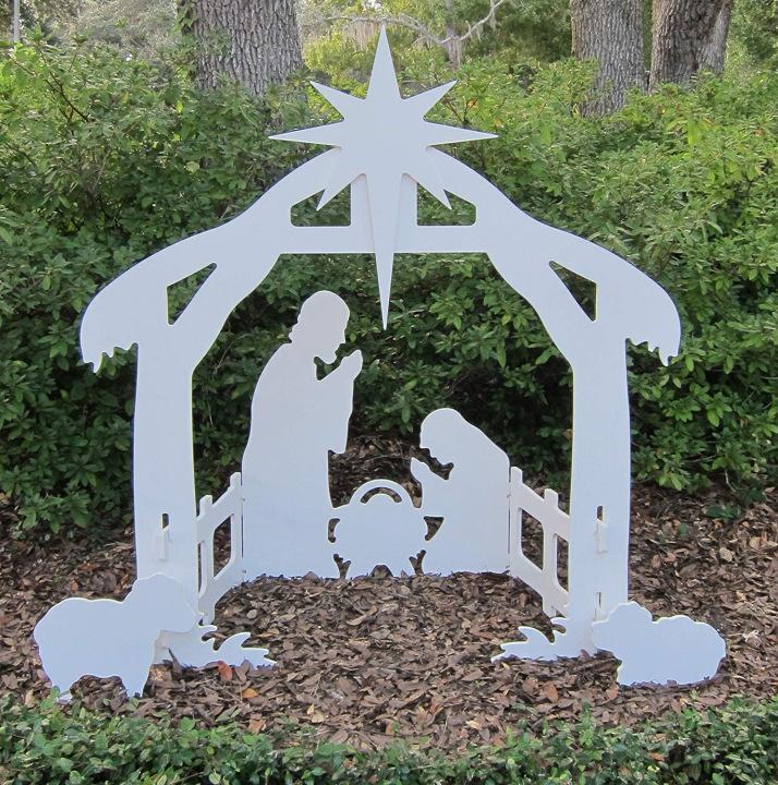 Full Outdoor Christmas Nativity Scene Set, ideal for front yard or garden display