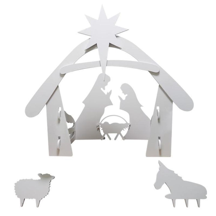 Large outdoor Christmas Nativity Scene, weatherproof and easy to assemble for garden