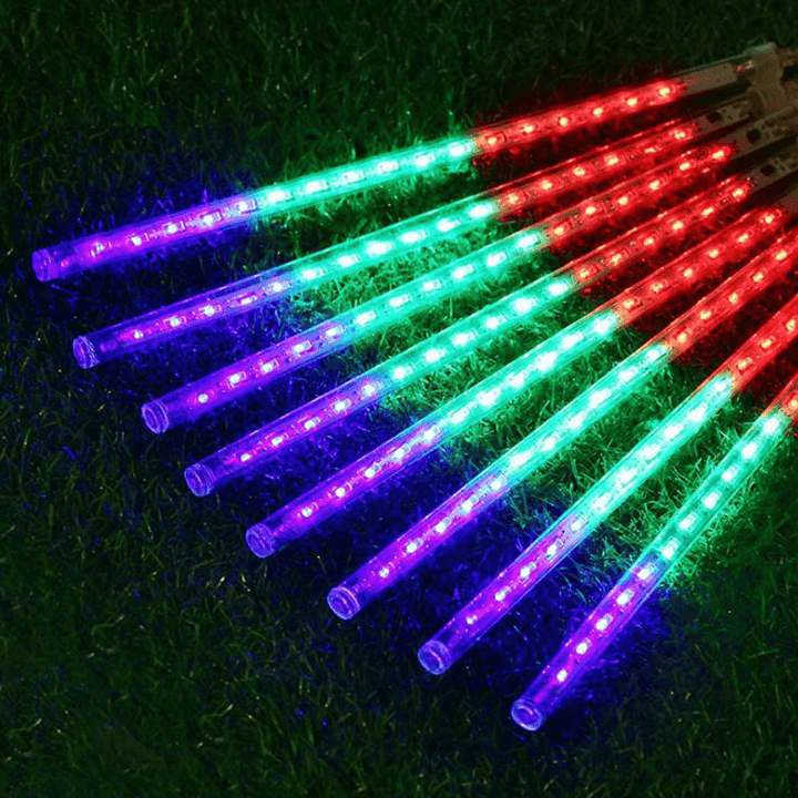 Outdoor LED meteor rainfall lights, easy to install, bringing a unique decorative touch to any space.