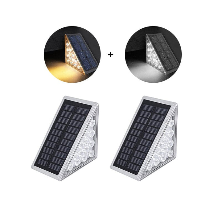 Modern outdoor LED solar step lights, perfect for enhancing garden decor and stair safety