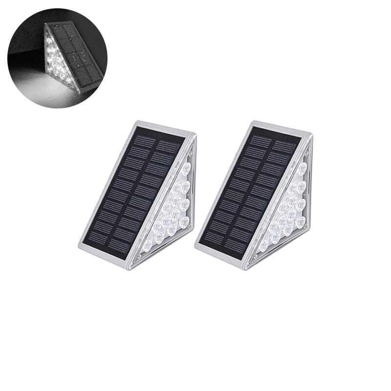 Compact outdoor LED solar step light, perfect for illuminating garden steps and pathways