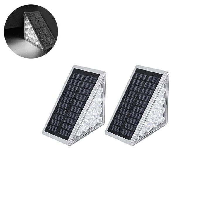 Compact outdoor LED solar step light, perfect for illuminating garden steps and pathways