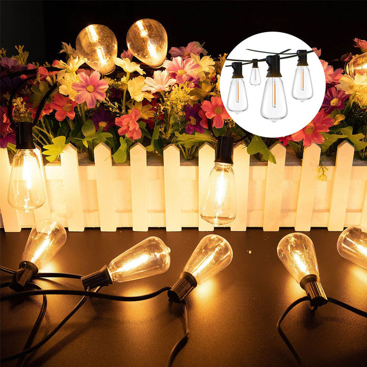 Outdoor Patio LED String Lights, warm white, perfect for garden & patio decor
