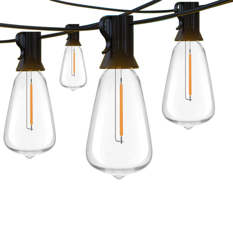 Patio decor featuring waterproof LED string lights, elegant & functional illumination