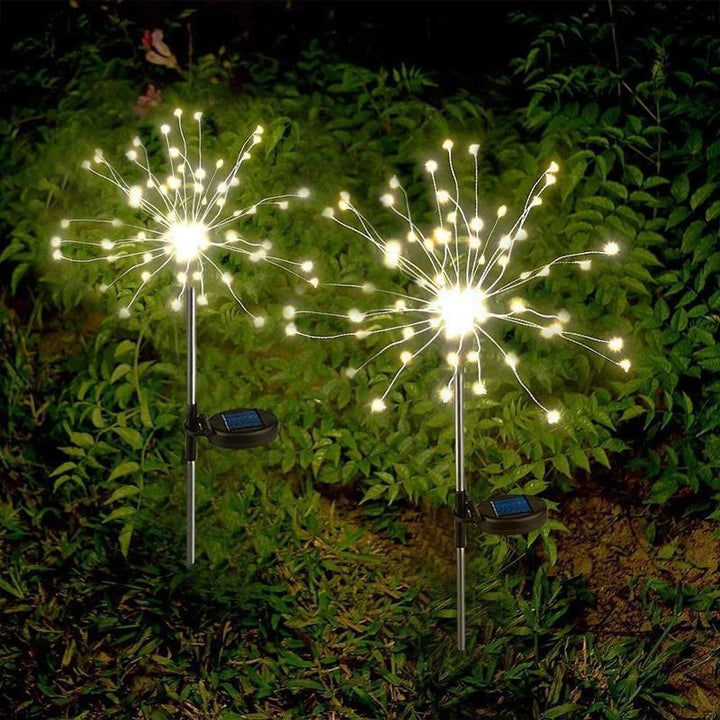 Outdoor Solar LED Firework Garden Light, 120 LEDs, warm white, waterproof for yard decor