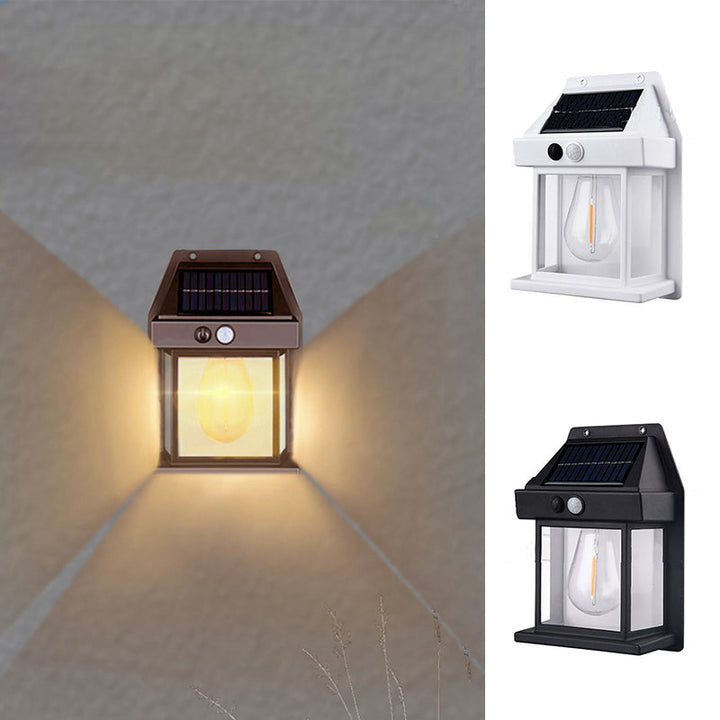 Easy to install solar wall lamp, perfect for home exterior lighting