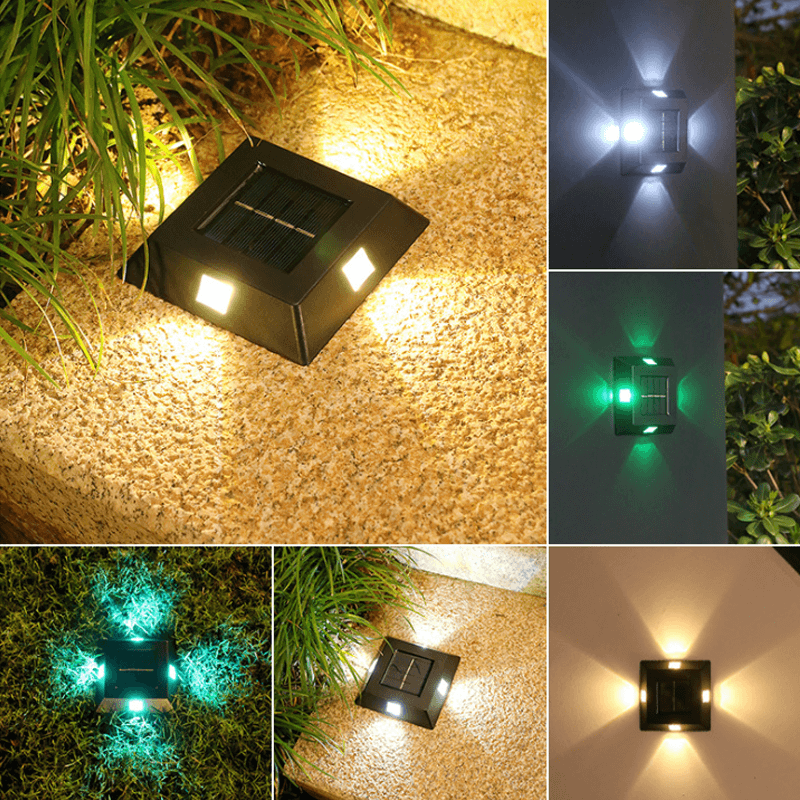 Waterproof solar wall lamp providing energy-efficient path lighting for outdoor spaces