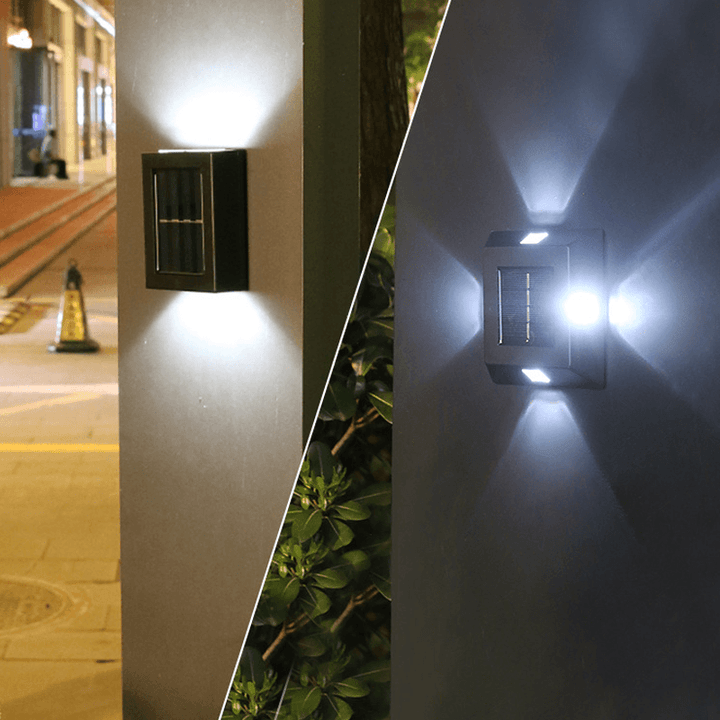Energy-efficient solar path light for outdoor use, easy to install on any wall