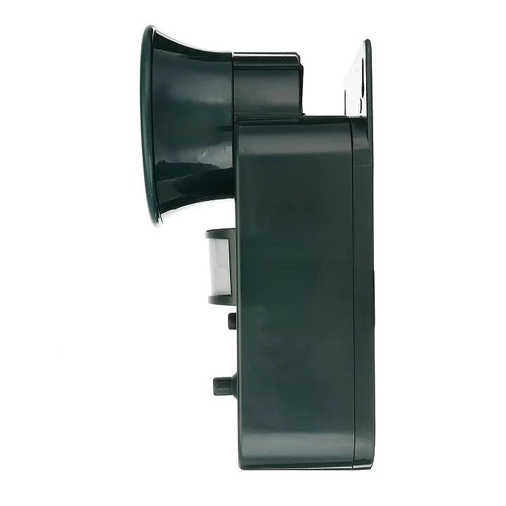 Motion sensing ultrasonic repeller, ideal for keeping pests away from your 5,000 sq ft outdoor space.