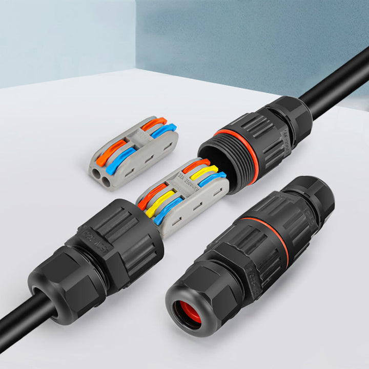Weatherproof electrical connector for joining wires securely in outdoor home environments.