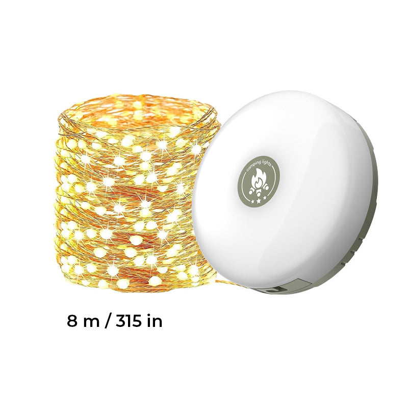 LED outdoor string lights, 30ft, portable, type-c rechargeable, reliable illumination.