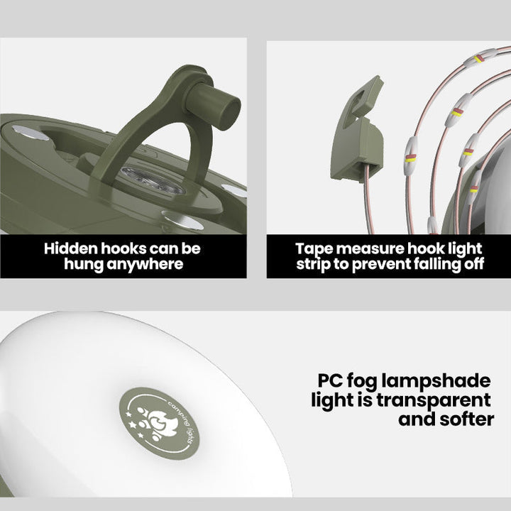 Versatile outdoor string lights, portable, with emergency SOS mode, durable & energy-efficient.