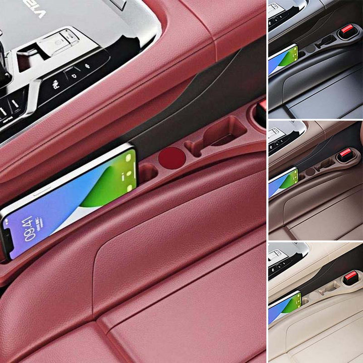 Overhead shot of both car seat gap fillers, emphasizing their matching design and utility.