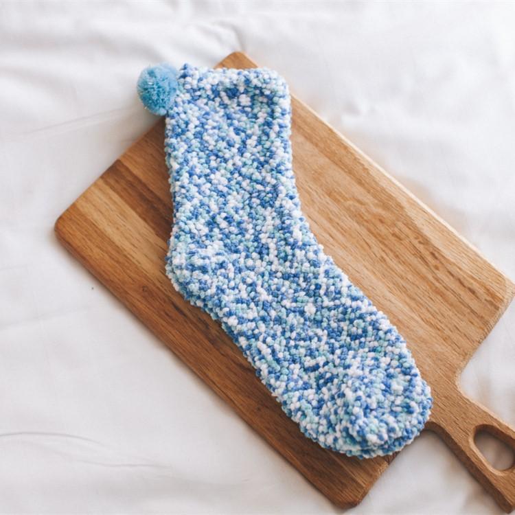 Fluffy cupcake slipper socks for women, perfect cozy socks for cold winter mornings.