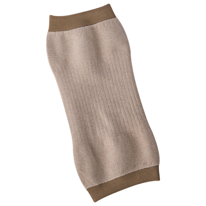 Packaging showcasing unisex thermal cashmere knee warmers, emphasizing joint health & comfort