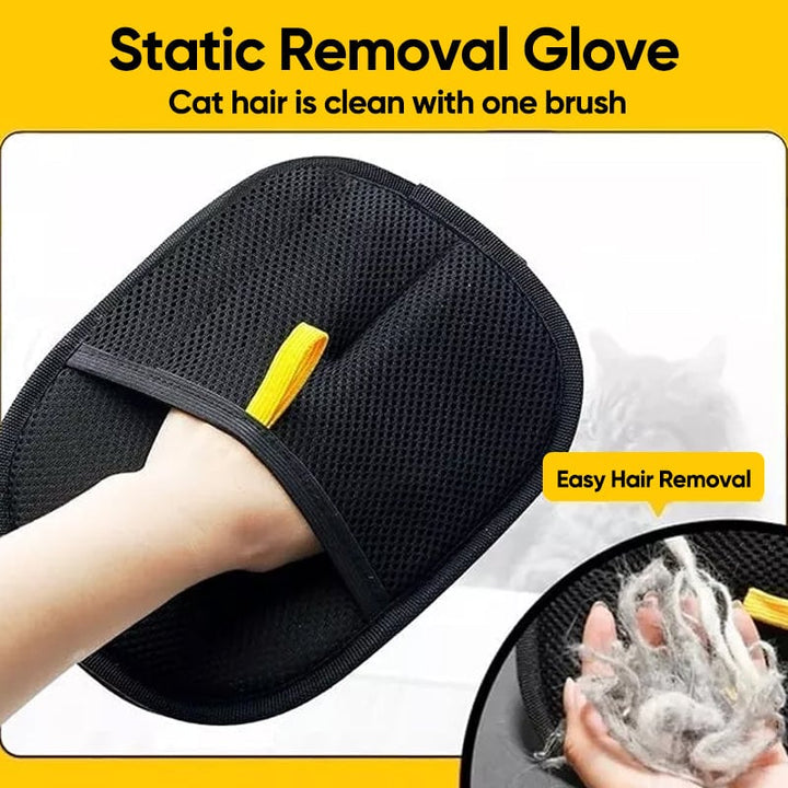 Ergonomic pet grooming glove design for comfortable hair removal and massage