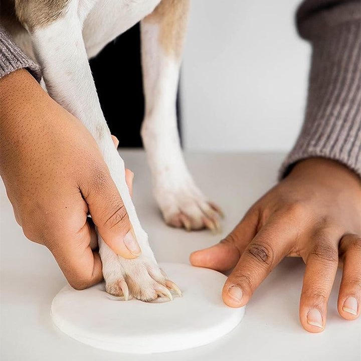 Finished cat paw impression keepsake, a beautiful and heartfelt pet memorial gift