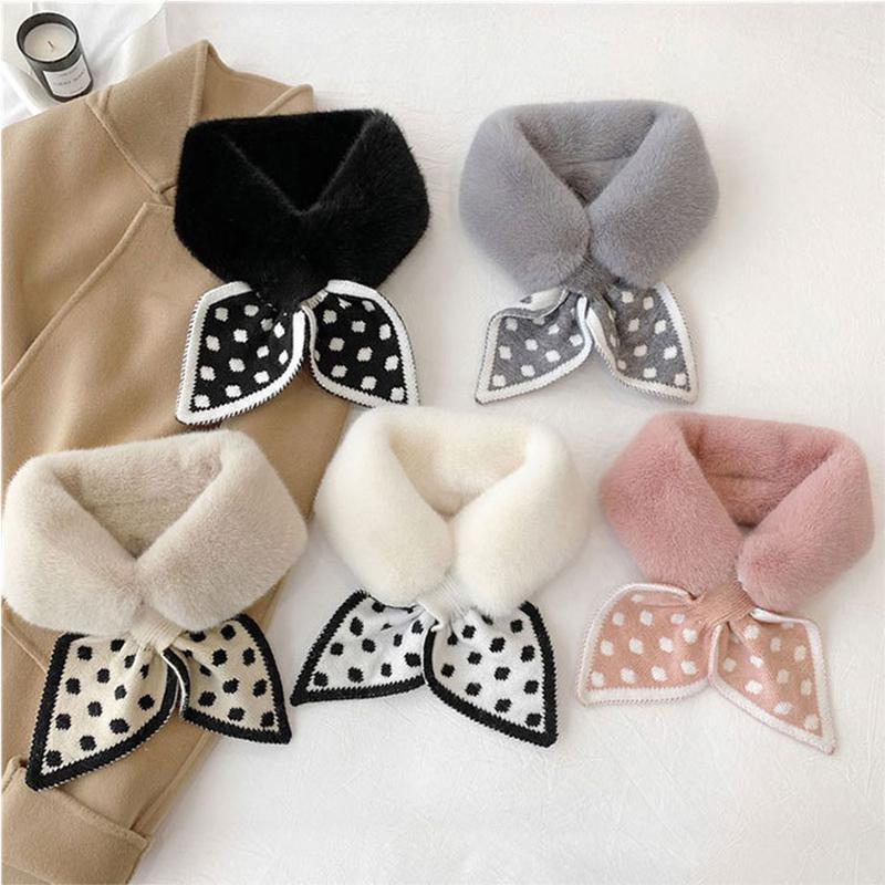 Plush winter scarf for women, thick and warm, perfect for cold weather fashion.