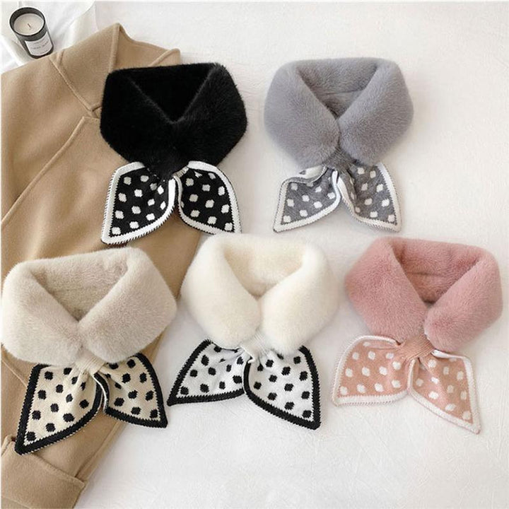 Plush winter scarf for women, thick and warm, perfect for cold weather fashion.