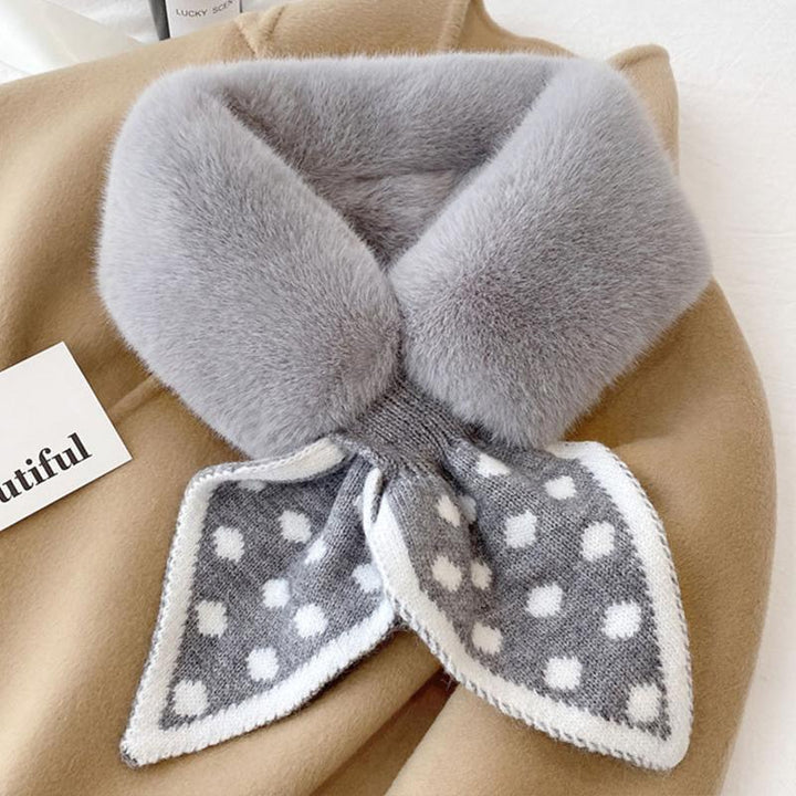 Soft, thick plush scarf for women, providing warmth and style for winter fashion.