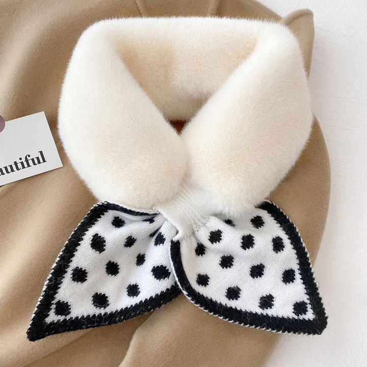 Fashionable women's plush scarf, extra thick for ultimate warmth and comfort.