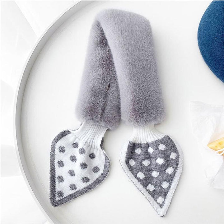 Gift-ready plush winter scarf, a thoughtful present for her, offering warmth and elegance.