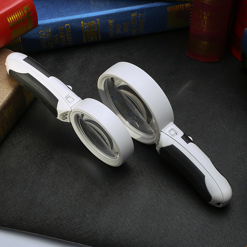 Gift-ready 20x magnifying glass with LED light, an essential aid for vision support and hobbies.