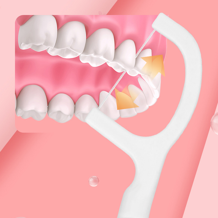 Small dental travel kit with toothbrush, floss, and a refillable, built-in toothpaste tube