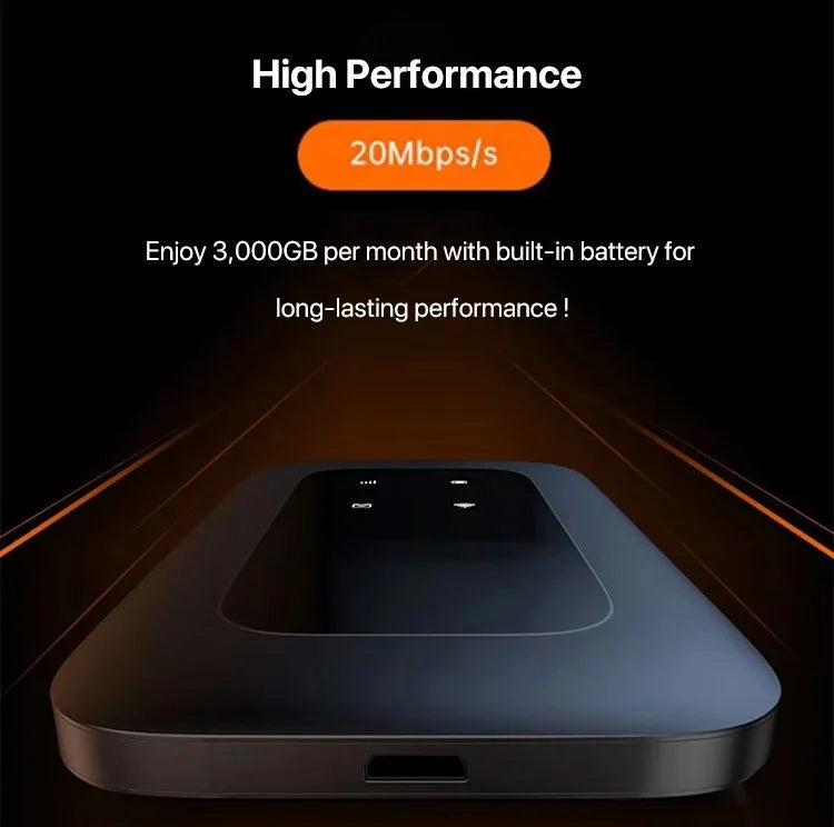 Fast 5G mobile internet hotspot, ensuring reliable connectivity for remote work anywhere.