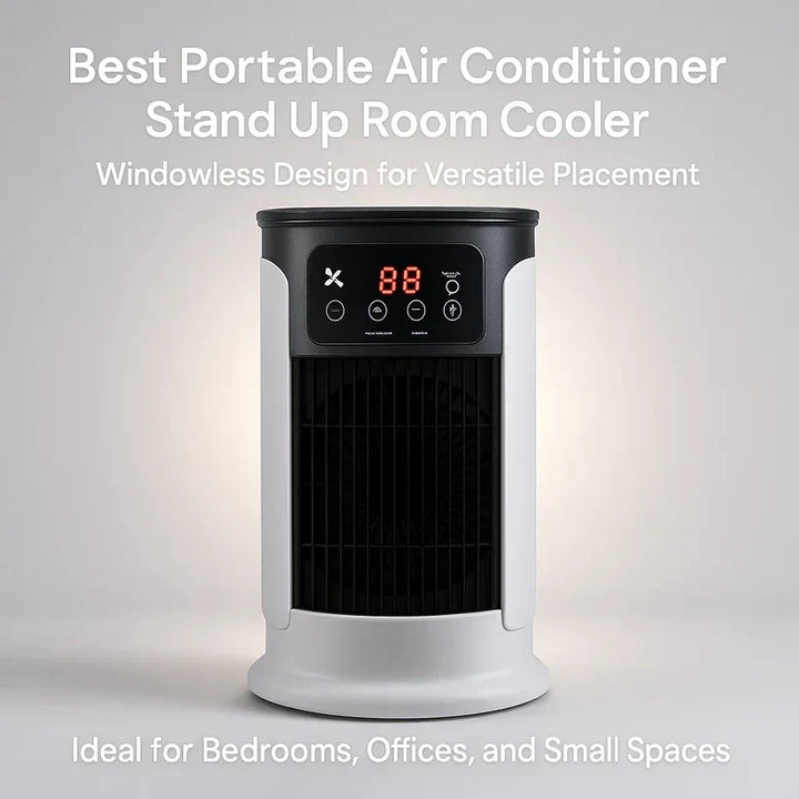 Energy-efficient windowless portable AC unit 17geartech-bl251017 for ultimate personal comfort & quiet cooling.