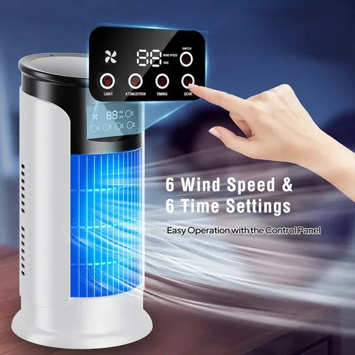 Quiet mini AC unit, 17geartech-bl251017, provides powerful cooling for windowless rooms & personal spaces.