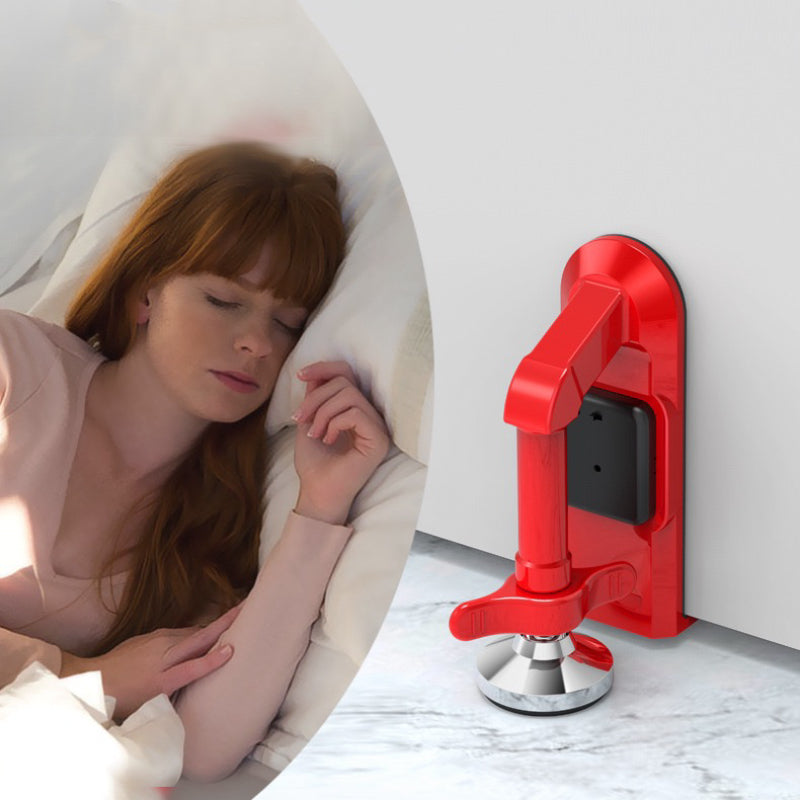 Unisex travel accessory door stopper with built-in alarm for hotel safety