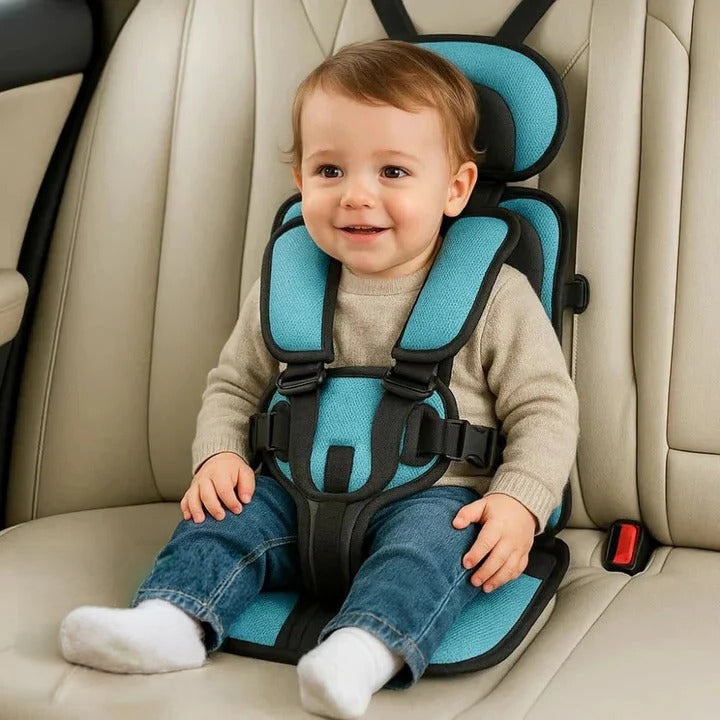 5-point harness portable child safety seat for travel, lightweight and easy to install.