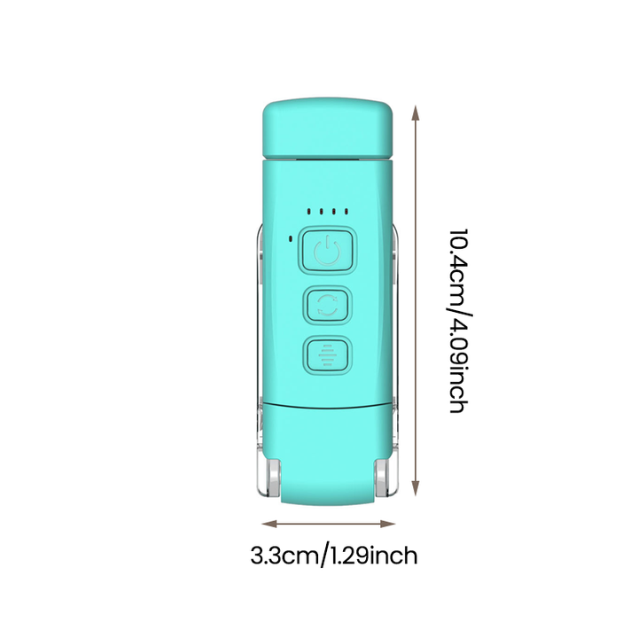 Clip-on LED reading light illuminating a dark room, focused on a reader's book