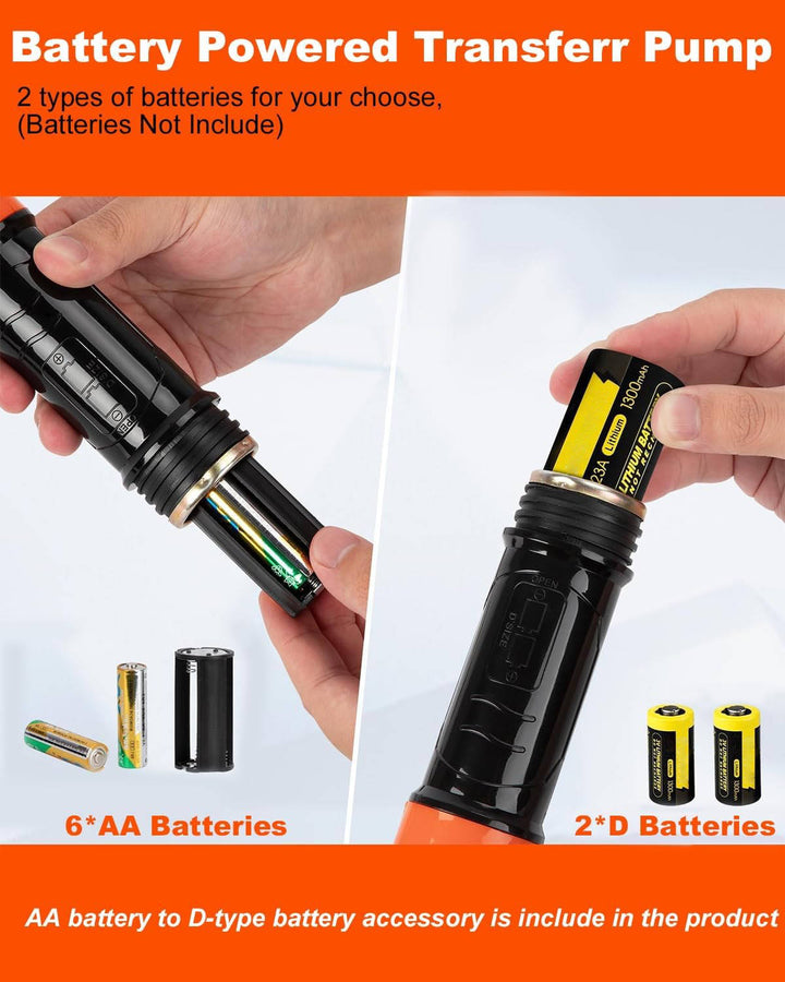 TavvitaImp010 electric siphon pump for effortless fluid and fuel transfer. Portable utility for gas & water.