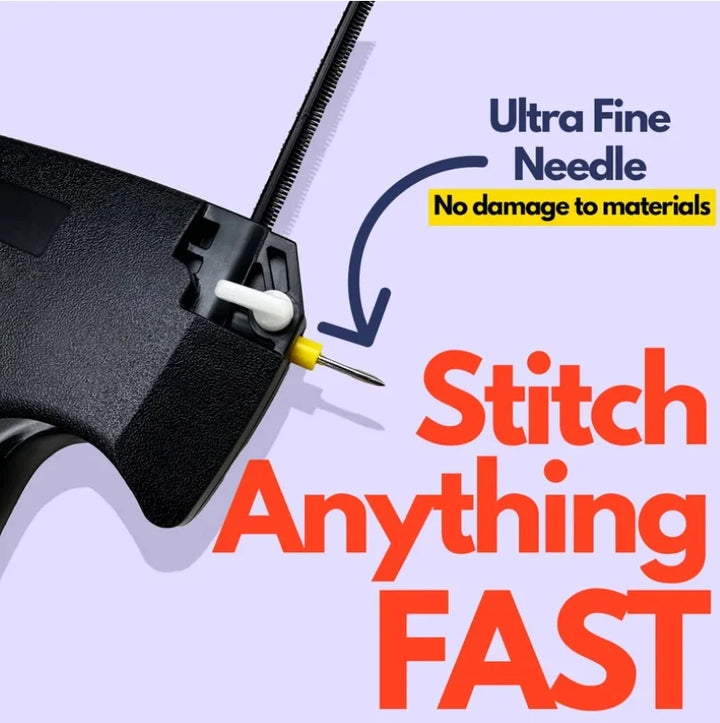 Portable fabric fastening tool for quick clothing fixes, ideal for temporary hems and garment adjustments
