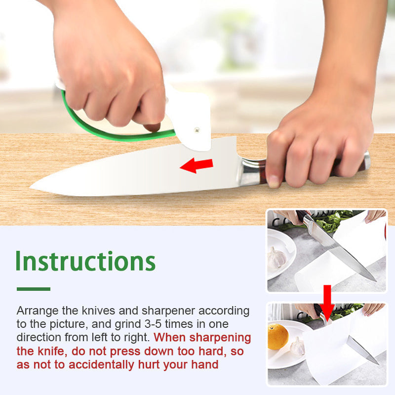 Ergonomic portable sharpener for garden tools & kitchen knives, essential for tool maintenance