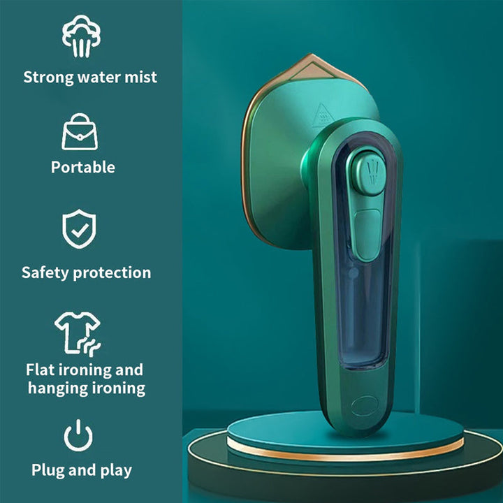 Portable handheld micro steam iron, perfect for travel garment care and quick wrinkle removal