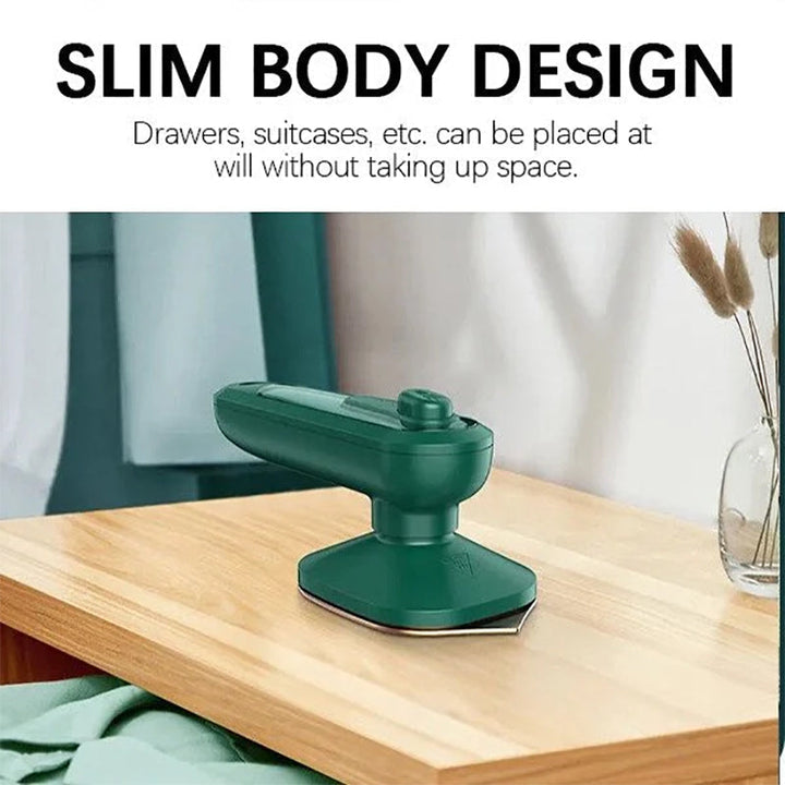 Travel-sized garment steamer, a convenient wrinkle remover for all types of fabrics