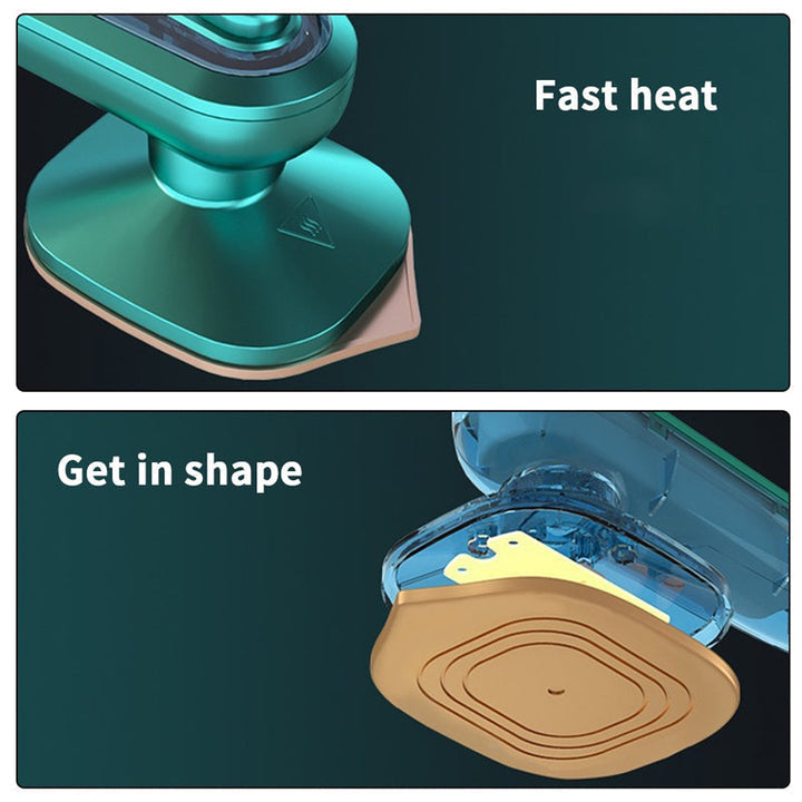 Detail shot of the steam vents on a portable micro iron, ensuring effective wrinkle removal