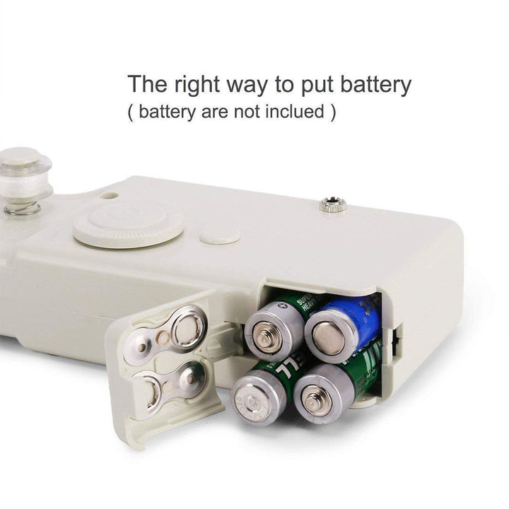 Lightweight quick repair sewing machine, an essential fabric mending tool for home, office, and travel use.