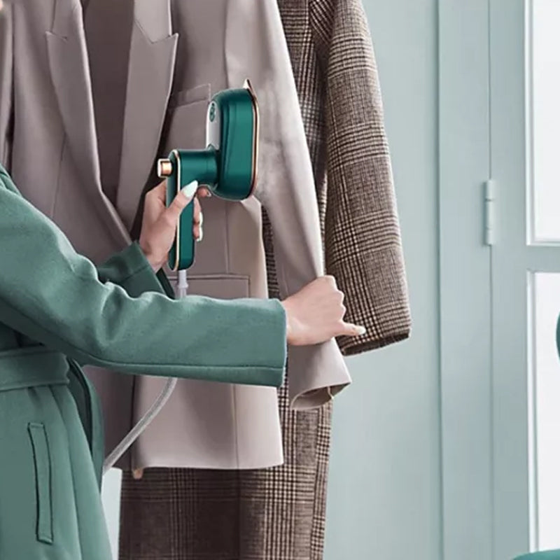 Handheld garment steamer, powerful and portable for efficient wrinkle removal from clothing